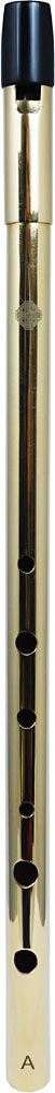 Glenluce Wexford Alto A Whistle. Brass Finish Brass body with a tuneable brass head joint and a black polymer mouthpiece block