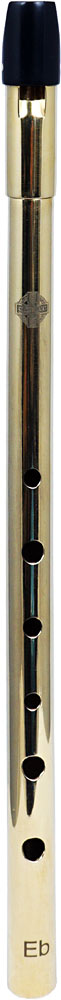Glenluce Wexford High Eb Whistle. Brass Finish Brass body with a tuneable brass head joint and a black polymer mouthpiece block