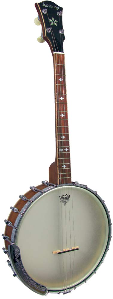 Ashbury AB-55-TS Openback Tenor Banjo, 17 Fret Short scale openback. 17 fret, walnut neck & rim, Whyte laydie tone ring