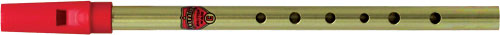 Generation Brass G Whistle Tin whistle with a red plastic mouthpiece