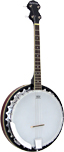 Ashbury AB-35TS Tenor Banjo, Mahogany Resonator Short scale with 17 frets. Aluminum rim. White ABS bound mahogany neck