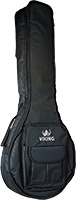 Viking VBB-20-T Deluxe Tenor Banjo Bag Tough 600D black nylon outer with 15mm padding. Plush red lining