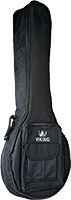 Viking VBB-25-T Deluxe 4st OpenBack Banjo Bag Tough 600D black nylon outer with 15mm padding. Plush red lining