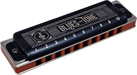 Blues Tone Big Easy Blues Harmonica, Bb Major Brass reedplate and cover with brown ABS Comb. Phosphor Bronze Reeds