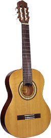 Ashbury AGC-303 Classical Guitar, 3/4 size Solid Alaskan spruce top, African sapele back and sides, decal rosette