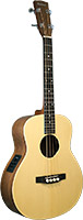 Ashbury Rathlin Mini Acoustic Bass Guitar, P/U Solid Alaskan spruce top with walnut back and sides. Electo Acoustc