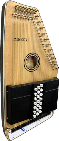 Ashbury AAH-33E 21 Bar Electro Autoharp Spruce top with a natural semi-gloss finish. Magnetic bar pick-up