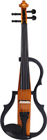 Valentino VE-050 Electric Frame Violin Solid Okoume body with a black plastic frame violin outline
