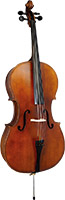 Valentino Classic Cello 4/4 Outfit Carved solid spruce top, carved solid maple body with two piece back