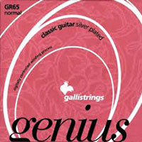 Galli GR65 Classic Guitar String Crystal Normal tension. Silverplated. Gauges: .029, .033, .041, .029w, .037w, .044w