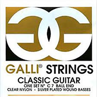 Galli C007 Classic Ball Ended Strings Clear nylon and Silverplated wound bass strings